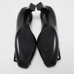 Pre Owned Roger Vivier Black Patent Leather Belle Pumps Size 36.5