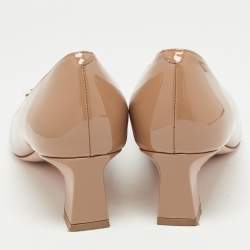 Pre Owned Roger Vivier Brown Patent Leather Trompette Pumps Size 40