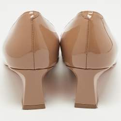 Pre Owned Roger Vivier Brown Patent Leather Trompette Pumps Size 40