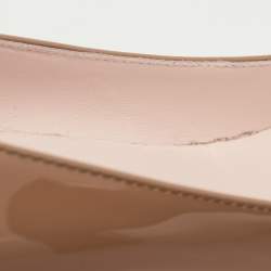 Pre Owned Roger Vivier Brown Patent Leather Trompette Pumps Size 40