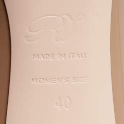 Pre Owned Roger Vivier Brown Patent Leather Trompette Pumps Size 40