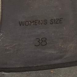 Pre Owned Roger Vivier Grey Satin Crystal Embellished Chips D'orsay Flats Size 38