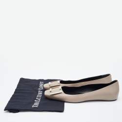 Roger Vivier Beige Leather Belle Ballet Flats Size 40