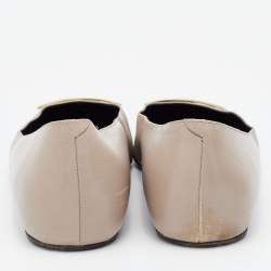 Roger Vivier Beige Leather Belle Ballet Flats Size 40