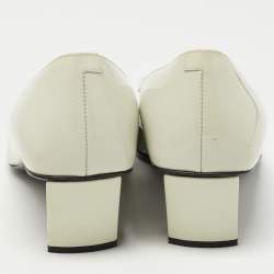 Pre Owned Roger Vivier Two Tone Patent Leather Belle Pumps Size 37