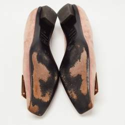 Roger Vivier Pink Suede Gommette Ballet Flats Size 37