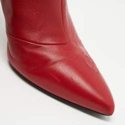 Roger Vivier Red Leather Pointed Toe Mules Size 40