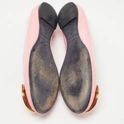 Roger Vivier Pink Patent Leather  Morbida Ballet Flats Size 38