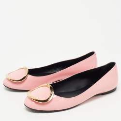 Roger Vivier Pink Patent Leather  Morbida Ballet Flats Size 38