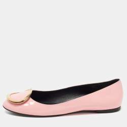 Roger Vivier Pink Patent Leather  Morbida Ballet Flats Size 38