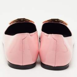 Roger Vivier Pink Patent Leather  Morbida Ballet Flats Size 38