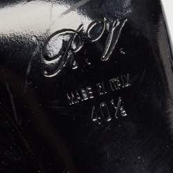 Pre Owned Roger Vivier Black Patent Leather Trompette Pumps Size 40.5