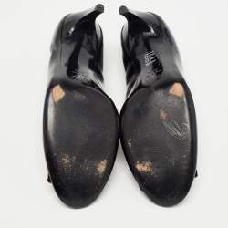 Pre Owned Roger Vivier Black Patent Leather Trompette Pumps Size 40.5