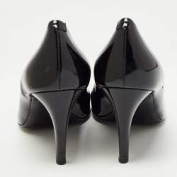 Pre Owned Roger Vivier Black Patent Leather Trompette Pumps Size 40.5