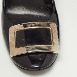 Pre Owned Roger Vivier Black Patent Leather Trompette Pumps Size 40.5