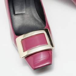 Pre Owned Roger Vivier Pink Patent Leather Trompette Pumps Size 39