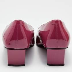 Pre Owned Roger Vivier Pink Patent Leather Trompette Pumps Size 39