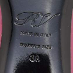 Pre Owned Roger Vivier Pink Patent Leather Trompette Pumps Size 39