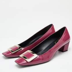 Pre Owned Roger Vivier Pink Patent Leather Trompette Pumps Size 39