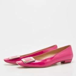 Roger Vivier Pink Patent Ballet Flats Size 37