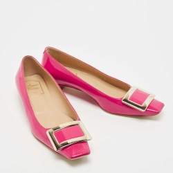 Roger Vivier Pink Patent Ballet Flats Size 37
