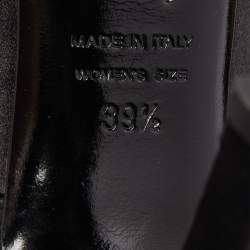 Roger Vivier Black Satin Buckle Platform Pumps Size 39.5