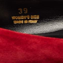 Roger Vivier Red Suede Gommette Ballet Flats Size 39
