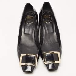 Pre Owned Roger Vivier Black Patent Leather Belle Vivier Pumps Size 41
