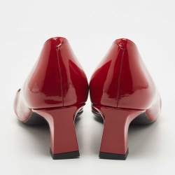 Roger Vivier Dark Red Patent Leather Belle Vivier Pumps Size 41