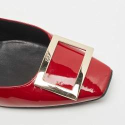 Roger Vivier Dark Red Patent Leather Belle Vivier Pumps Size 41