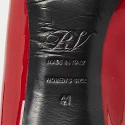 Roger Vivier Dark Red Patent Leather Belle Vivier Pumps Size 41