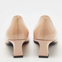 Pre Owned Roger Vivier Beige Patent Leather Belle Vivier Pumps Size 41.5