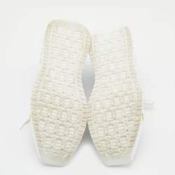 Pre Owned Roger Vivier White/Black Leather and Mesh Viv Go Scuba Sneakers Size 40