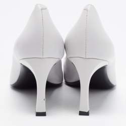 Pre Owned Roger Vivier Grey Leather Trompette Pumps Size 39