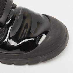 Roger Vivier Black Patent Leather Desert Lacquered Buckle Slip On Derby Size 41