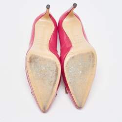 Roger Vivier Red Patent Leather Trompette Pointed Toe Pumps Size 38.5