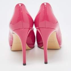 Roger Vivier Red Patent Leather Trompette Pointed Toe Pumps Size 38.5