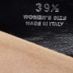 Pre Owned Roger Vivier Beige Suede Gommette Ballet Flats Size 39.5