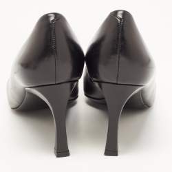 Pre Owned Roger Vivier Black Leather Belle Vivier Trompette Pumps Size 39