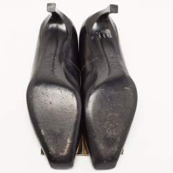 Pre Owned Roger Vivier Black Leather Belle Vivier Trompette Pumps Size 39