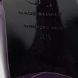 Pre Owned Roger Vivier Purple Patent Leather Pumps Size 38