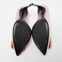 Pre Owned Roger Vivier Pink Satin Trompette Pumps Size 39