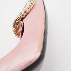 Pre Owned Roger Vivier Pink Satin Trompette Pumps Size 39