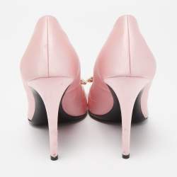 Pre Owned Roger Vivier Pink Satin Trompette Pumps Size 39