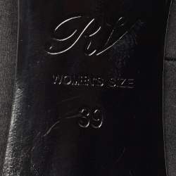 Pre Owned Roger Vivier Black Satin Embellished Pumps Size 39