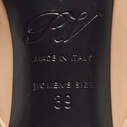 Pre Owned Roger Vivier Beige Patent Belle Vivier Slingback Pumps Size 39