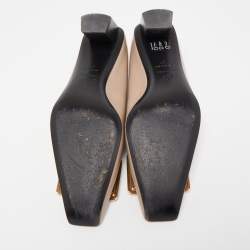 Pre Owned Roger Vivier Grey Leather Belle Vivier Pumps Size 37