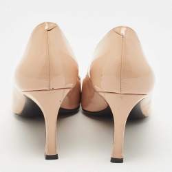 Pre Owned Roger Vivier Beige Patent Trompette Pumps Size 40