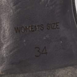 Pre Owned Roger Vivier Black Satin Chip Strass D'orsay Flats Size 34