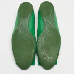 Roger Vivier Green Patent Leather Gommette Ballet Flats Size 38.5